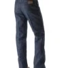 Wrangler Men's 13MWZ Dark Wash High Rise Rigid Cowboy Cut Straight Jeans