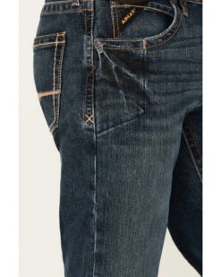 Ariat Men's Rebar M5 Durastretch Dark Wash Low Rise Straight Jeans -Western Cowboy Equipment Store 010J18 N9 P2