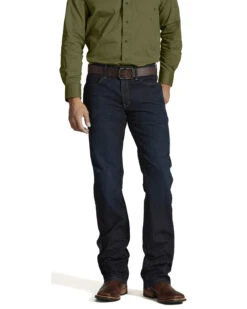 Ariat Men's M5 Rebar Dark Wash Low Rise Straight Work Jeans -Western Cowboy Equipment Store 010J19 N9 P2