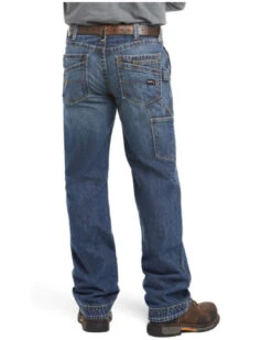 Ariat Men's FR M4 Relaxed Workhorse Relaxed Fit Bootcut Jeans -Western Cowboy Equipment Store 0862U6 7030 P2