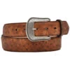 3D Men's Vintage Ostrich Print Leather Belt
