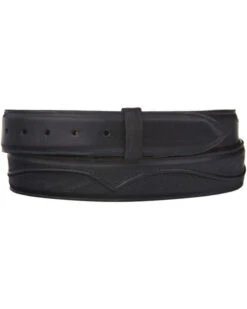 Lucchese Men's Black Calf Leather Seville Stitch Belt 5 Lucchese Men's Black Calf Leather Seville Stitch Belt -Western Cowboy Equipment Store 120V98 89 P2