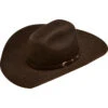 Ariat Boys' Chocolate Wool Felt Buckle Cowboy Hat