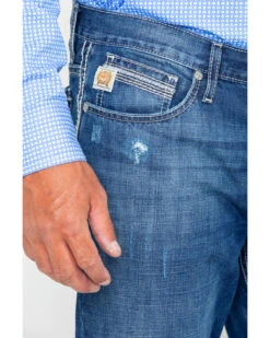 Cinch Men's Ian Dark Stonewash Slim Fit Boot Cut Jeans -Western Cowboy Equipment Store 2000240164 402 P3