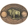 Montana Silversmiths Men's Copper Buffalo Indian Head Nickel Belt Buckle