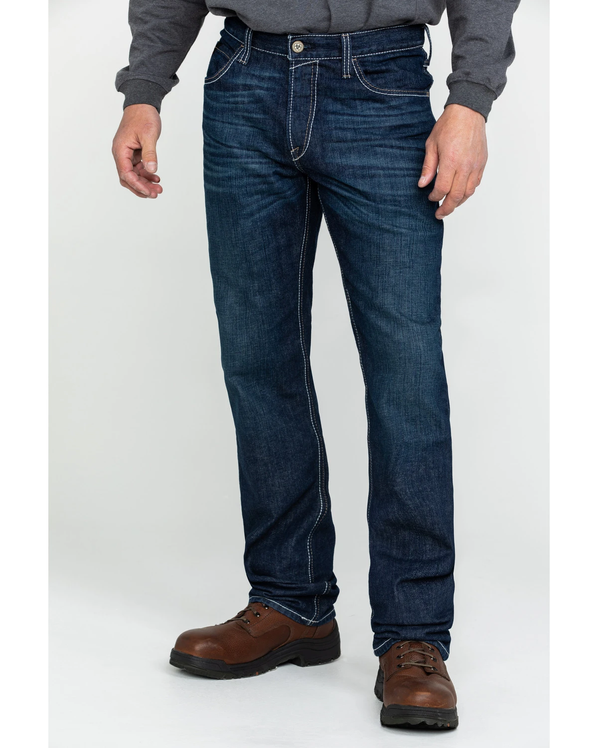 Ariat Men's FR M4 Durastretch Lineup Straight Work Jeans 2 Ariat Men's FR M4 Durastretch Lineup Straight Work Jeans - Image 2