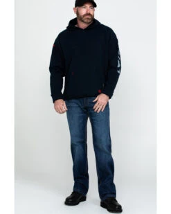 Ariat Men's FR Primo Fleece Logo Hooded Work Sweatshirt -Western Cowboy Equipment Store 2000281955 410 P6