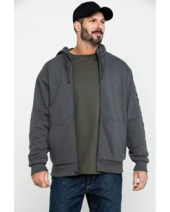 Ariat Men's Gray Rebar All-Weather Full Zip Work Hooded Sweatshirt -Western Cowboy Equipment Store 2000282109 020 P3