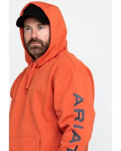 Ariat Men's Volcanic Heather Rebar Graphic Hooded Work Sweatshirt - Big & Tall -Western Cowboy Equipment Store 2000282119 803 P5