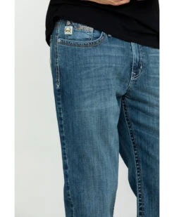 Cinch Men's Grant Medium Stonewash Mid Relaxed Bootcut Jeans -Western Cowboy Equipment Store 2000283510 402 P5