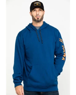 Hawx® Men's Logo Sleeve Performance Fleece Hooded Work Sweatshirt - Big & Tall