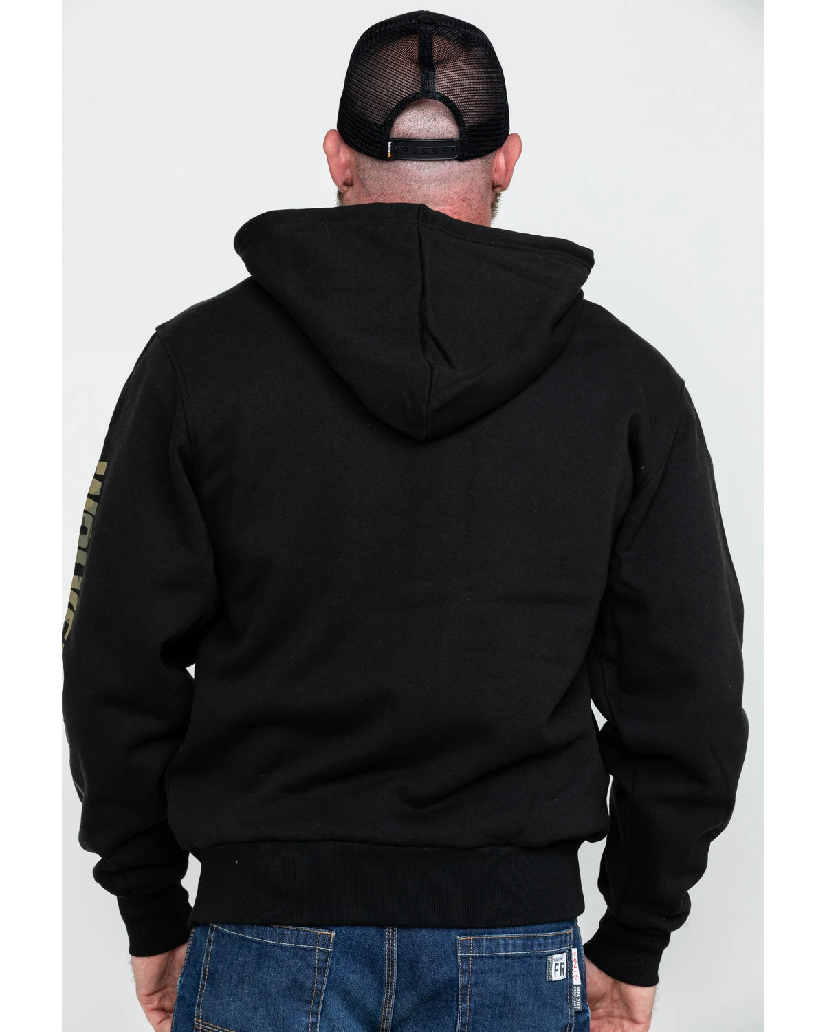 Wolverine Men's FR Logo Sleeve Zip-Up Work Hoodie 2 Wolverine Men's FR Logo Sleeve Zip-Up Work Hoodie - Image 2