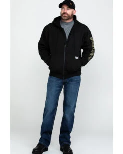 Wolverine Men's FR Logo Sleeve Zip-Up Work Hoodie 11 Wolverine Men's FR Logo Sleeve Zip-Up Work Hoodie -Western Cowboy Equipment Store 2000286843 001 P6