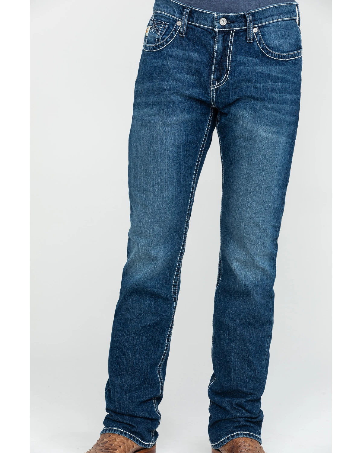 Cinch Men's Ian Medium Stone Wash Slim Boot Jeans 2 Cinch Men's Ian Medium Stone Wash Slim Boot Jeans - Image 2