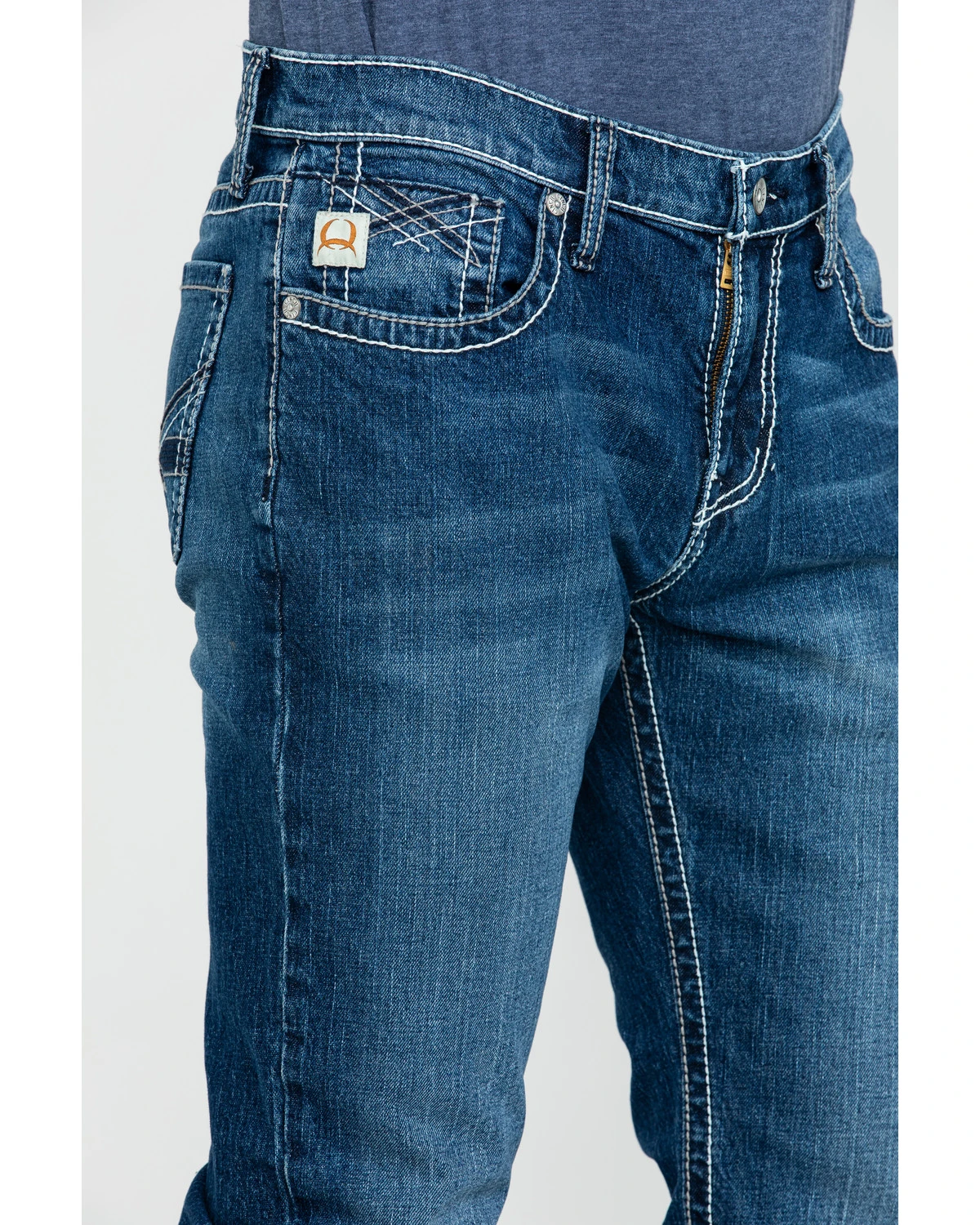 Cinch Men's Ian Medium Stone Wash Slim Boot Jeans 4 Cinch Men's Ian Medium Stone Wash Slim Boot Jeans - Image 4