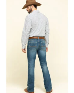 Cody James Men's Hawken Medium Wash Crosshatch Stretch Slim Bootcut Jeans -Western Cowboy Equipment Store 2000295742 400 P5