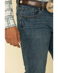 Cody James Men's High Roller Stackable Stretch Straight Medium Wash Jeans -Western Cowboy Equipment Store 2000295743 400 P4