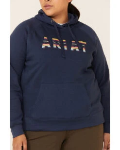 Ariat Women's R.E.A.L. Serape Logo Hoodie Sweatshirt - Plus -Western Cowboy Equipment Store 2000322524 410 P3