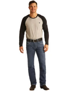 Rock & Roll Denim Men's FR Dark Reflex Revolver Slim Straight Work Jeans -Western Cowboy Equipment Store 2000323863 401 P5