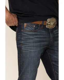 Moonshine Spirit Men's Eating Iron Dark Stretch Slim Straight Jeans -Western Cowboy Equipment Store 2000325524 400 P3