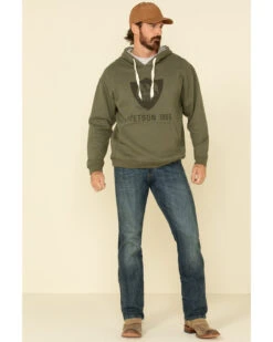 Stetson Men's Green Eagle In Shield Graphic Hooded Sweatshirt -Western Cowboy Equipment Store 2000327706 020 P3
