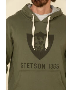Stetson Men's Green Eagle In Shield Graphic Hooded Sweatshirt -Western Cowboy Equipment Store 2000327706 020 P4