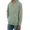 Carhartt Men's Loose Fit Midweight Logo Sleeve Graphic Hooded Sweatshirt - Big