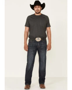 Rock & Roll Denim Men's Dark Vintage Double Barrel Stretch Relaxed Straight Jeans 7 Rock & Roll Denim Men's Dark Vintage Double Barrel Stretch Relaxed Straight Jeans -Western Cowboy Equipment Store 2000334315 400 P3