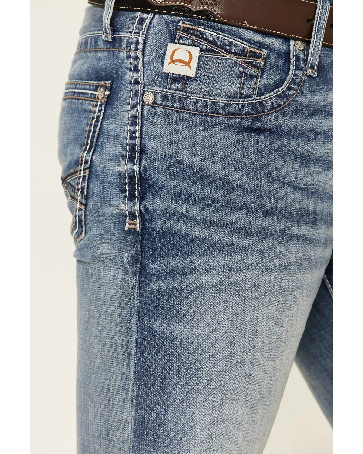 Cinch Men's Ian Medium Stonewash Performance Slim Bootcut Jeans 3 Cinch Men's Ian Medium Stonewash Performance Slim Bootcut Jeans - Image 3