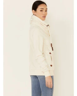 Wanakome Women's Oatmeal Hestia Asymmetrical Zip-Front Hoodie -Western Cowboy Equipment Store 2000340617 104 P4