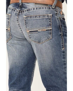 Ariat Men's M4 Dakota Medium Wash Stretch Relaxed Straight Jeans -Western Cowboy Equipment Store 2000341795 400 P4