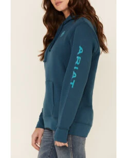 Ariat Women's Eurasian R.E.A.L Arm Logo Graphic Hoodie -Western Cowboy Equipment Store 2000341891 410 P4