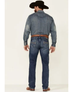 Wrangler 20X Men's Shore Medium Wash Stretch Slim Straight Jeans - Long -Western Cowboy Equipment Store 2000342095 400 P4