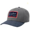 Cinch Men's Gray Logo Patch Solid-Back Flex-Fit Ball Cap