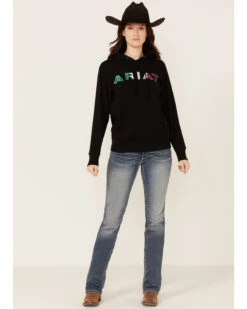 Ariat Women's Black R.E.A.L Mexico Embroidered Logo Pullover Hoodie -Western Cowboy Equipment Store 2000347974 001 P4