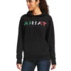 Ariat Women's Black R.E.A.L Mexico Embroidered Logo Pullover Hoodie - Plus