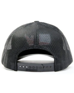 Oil Field Hats Men's Gray & Black American Flag US Patch Mesh-Back Ball Cap -Western Cowboy Equipment Store 2000350290 022 P3