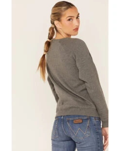 Wrangler Women's Western Knit Long Sleeve Pullover Sweatshirt -Western Cowboy Equipment Store 2000350346 022 P3