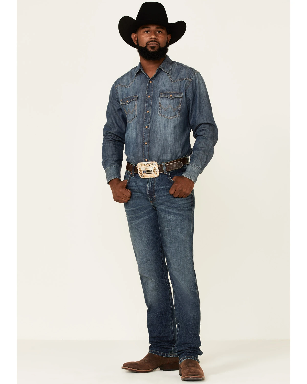 Wrangler Retro Men's Mauney Dark Wash Stretch Slim Straight Jeans - Long 1 Wrangler Retro Men's Mauney Dark Wash Stretch Slim Straight Jeans - Long