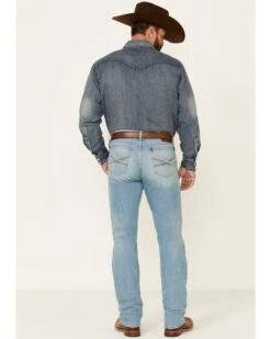 Wrangler 20X Men's Beech Light Wash Stretch Slim Straight Jeans -Western Cowboy Equipment Store 2000351009 400 P3
