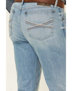 Wrangler 20X Men's Beech Light Wash Stretch Slim Straight Jeans -Western Cowboy Equipment Store 2000351009 400 P4