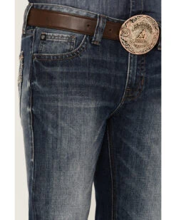Rock & Roll Denim Men's Medium Wash Pistol Regular Bootcut Jeans -Western Cowboy Equipment Store 2000351103 400 P4