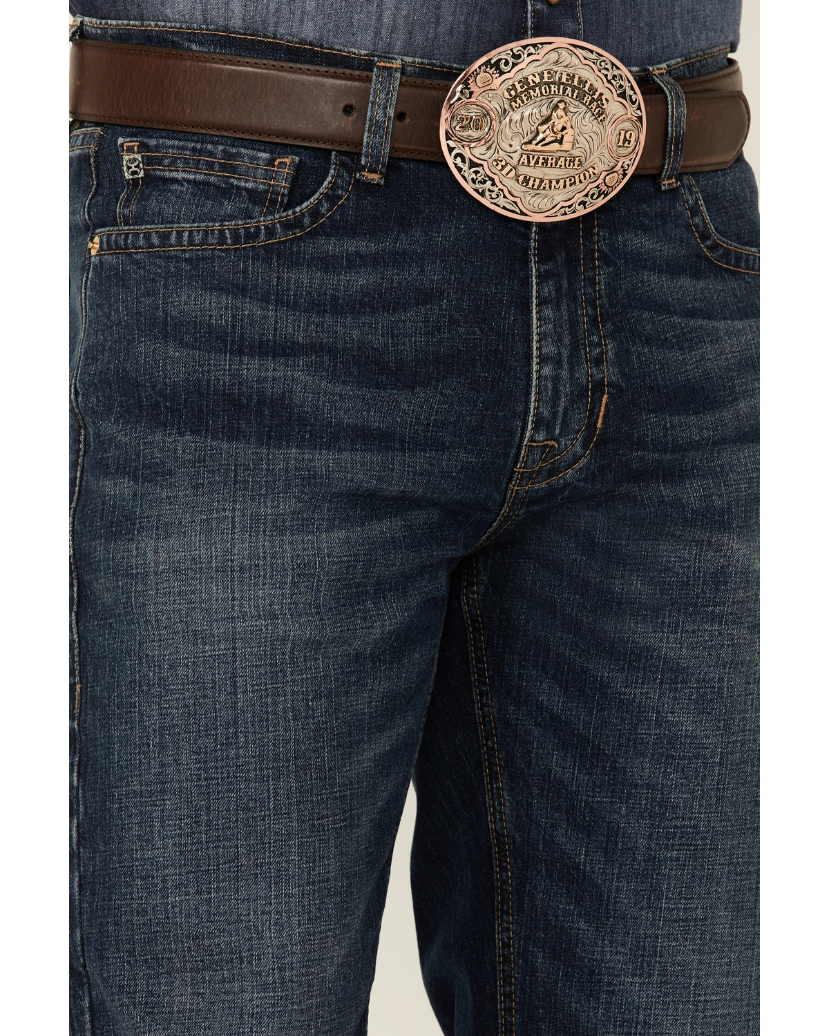 Rock & Roll Denim Men's Hooey Dark Vintage Double Barrel Relaxed Stackable Bootcut Jeans 2 Rock & Roll Denim Men's Hooey Dark Vintage Double Barrel Relaxed Stackable Bootcut Jeans - Image 2