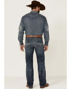 Rock & Roll Denim Men's Dark Wash Revolver Stretch Slim Straight Jeans -Western Cowboy Equipment Store 2000351109 400 P3