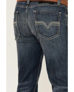 Rock & Roll Denim Men's Dark Wash Revolver Stretch Slim Straight Jeans -Western Cowboy Equipment Store 2000351109 400 P4