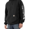 Carhartt Men's FR Force Midweight Sleeve Logo Hooded Work Sweatshirt - Tall