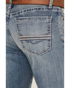 Cinch Men's Ian Medium Stonewash Performance Stretch Slim Bootcut Jeans 7 Cinch Men's Ian Medium Stonewash Performance Stretch Slim Bootcut Jeans -Western Cowboy Equipment Store 2000355871 402 P4