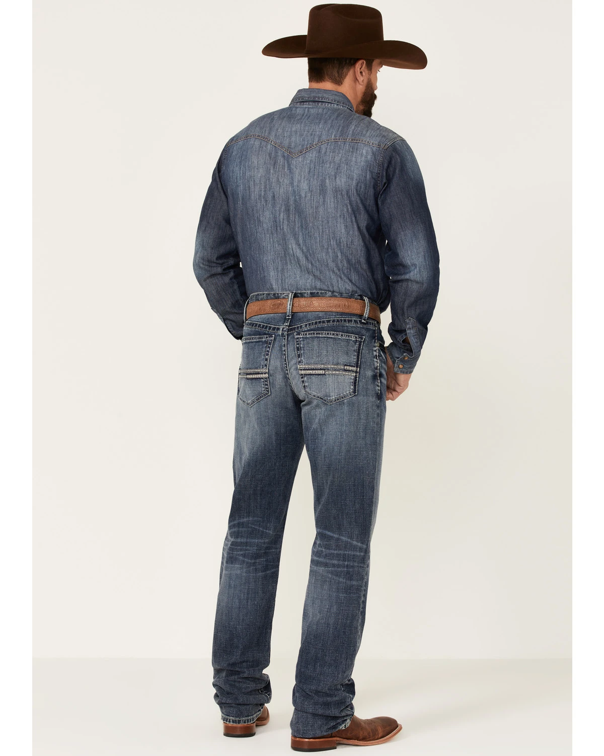 Cinch Men's White Label Medium Stonewash Performance Stretch Relaxed Straight Jeans 3 Cinch Men's White Label Medium Stonewash Performance Stretch Relaxed Straight Jeans - Image 3