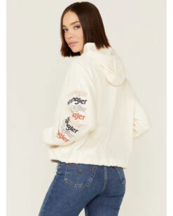 Wrangler Women's Logo Cropped Hoodie -Western Cowboy Equipment Store 2000358083 100 P3