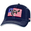 Cowboy Hardware Men's Navy Logo Flag Patch Solid-Back Ball Cap